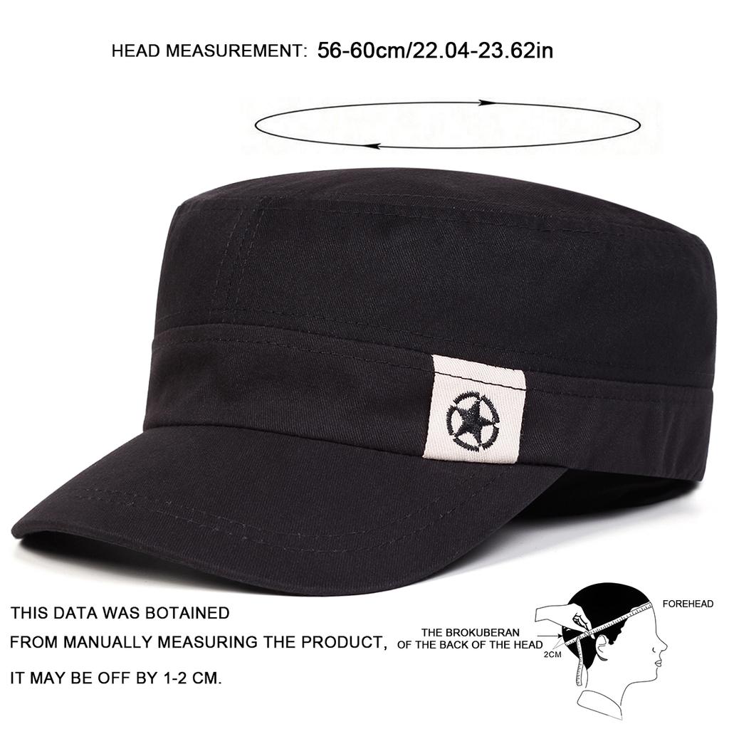 Modischer Stern Flachkappe Outdoor Sport und Freizeit Atmungsaktiv Baseballkappen Herren Verstellbar Papa Hut Reisehut