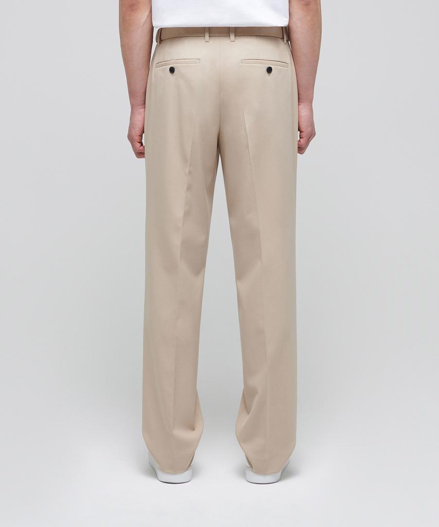 Musinsa Standard Lightweight Semi-Wide Hidden Elastic Waist Slacks [Beige]