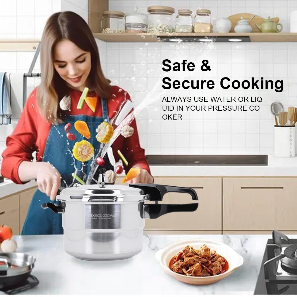 Aluminum Pressure Cooker with Steaming Plate Aluminum Alloy Pressure Cooker Small Pressure Cooker for Gas Stove Induction Cooker
