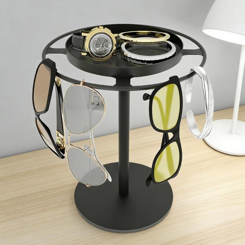 Sunglasses Organizers Storage 360° Rotating Eyeglass Holder Stand Eye Glass Display Rack for Dresser Desk Home Decors