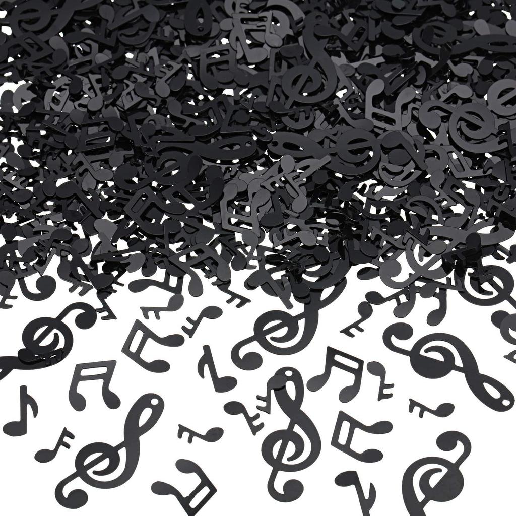 Gejoy 3000 Pcs Music Notes Confetti Mini Music Party Decorations Musical Table Centerpiece Confetti Graduation Black Clef Cutouts for Disco Party