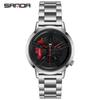 Classic Men's Quartz Watch - Car Wheel Style, Steel Band, Trendy & Casual