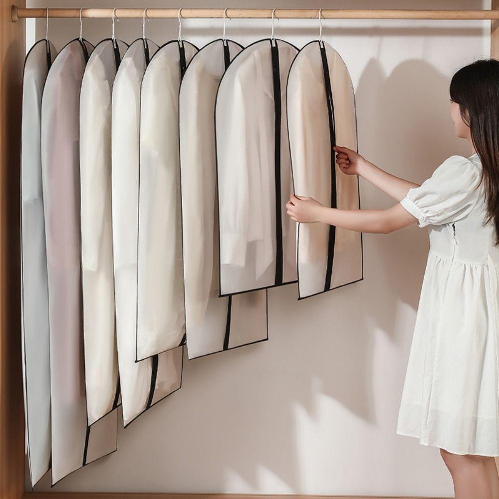 Hanging Clothes Dust Cover with Zipper Garment Dust Case Durable   Household