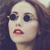 Sunglasses Rock Punk Glass Vintage Style Round Lens Sunproof Unisex Small Circle Hippie Accessories Anti-UV Sun Glasses Outdoor
