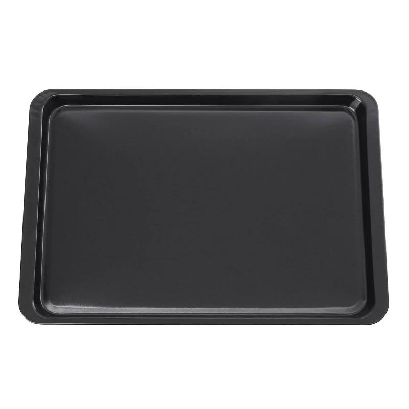 Rectangular Carbon Steel Non-stick Bread Cake Baking Tray Baking Tray Oven Black Baking Tray Diy Baking Pans for Kitchen 14 Inch