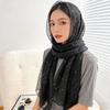 Luxury Shining Sequins Shawl Thin Transparent Breathable Silk Scarf Long Lightweight Head Wrap Party Occasion