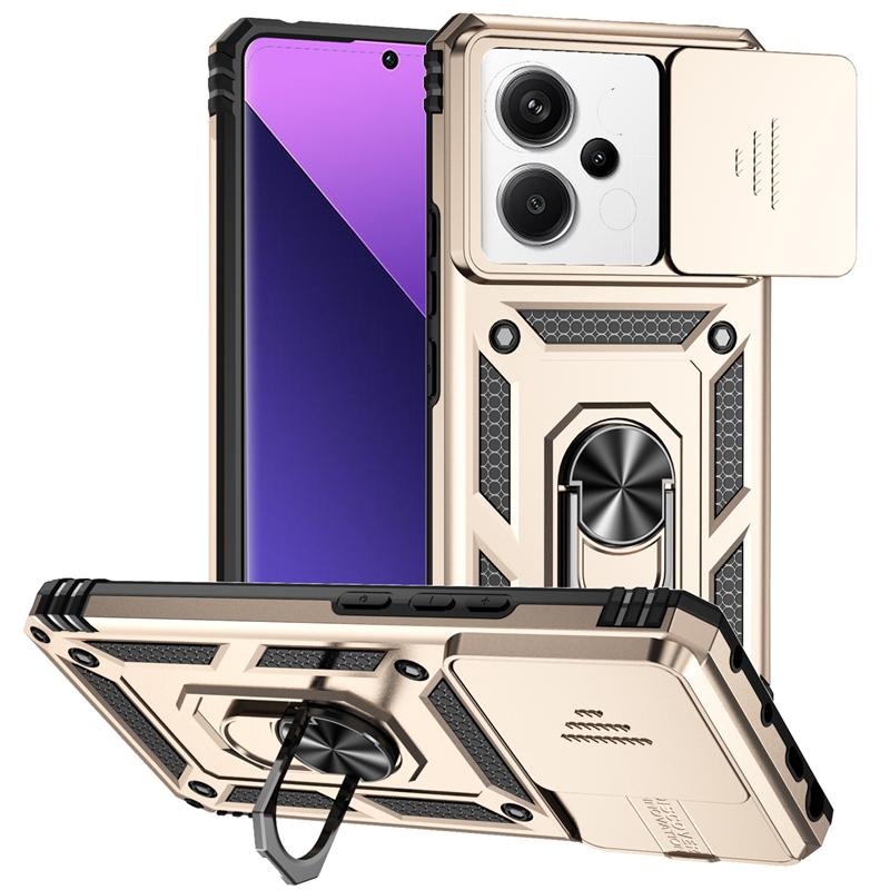 Full Cover For Xiaomi Poco X6 5G Case For Poco X6 5G Anti-knock Push Window Magnetic Phone Holder Back Case For Poco X6 5G Case