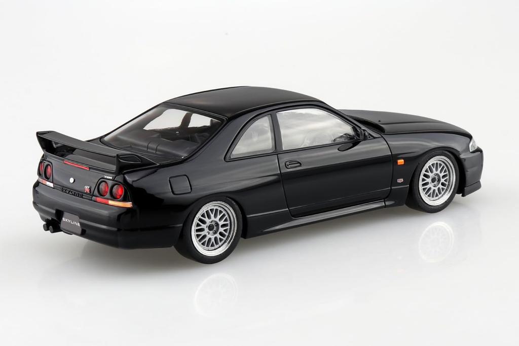Aoshima Bunka Kyozai Rakupla Snap-Bausatz Nissan R33 Skyline Custom-Räder Maßstabs-Kunststoffmodellbausatz (AOSHIMA) Nein. 21CU-BK GT-R (Schwarz) 1/32