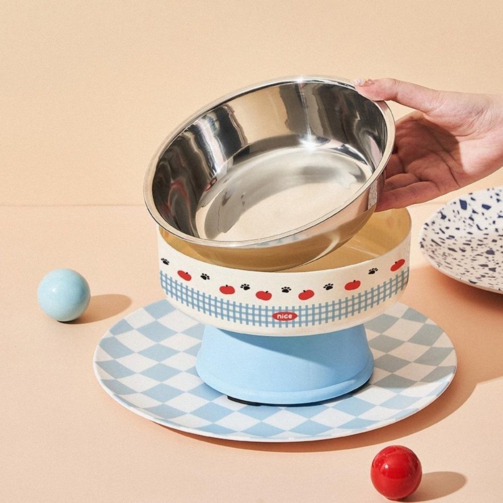 Neck-protecting Pet High-foot Bowl Colorful Cats Feeder Bowl Cute Cat Bowl