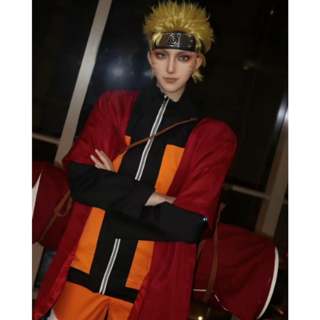 Uzumaki Akatsuki Cosplay Boys Girls Uzumaki Jacket Pants Headband Wig Props Child Uniform Kunai Halloween Costume