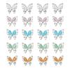 Luxury 3D Silver Cat Eye Butterfly Nail Art Rhinestones