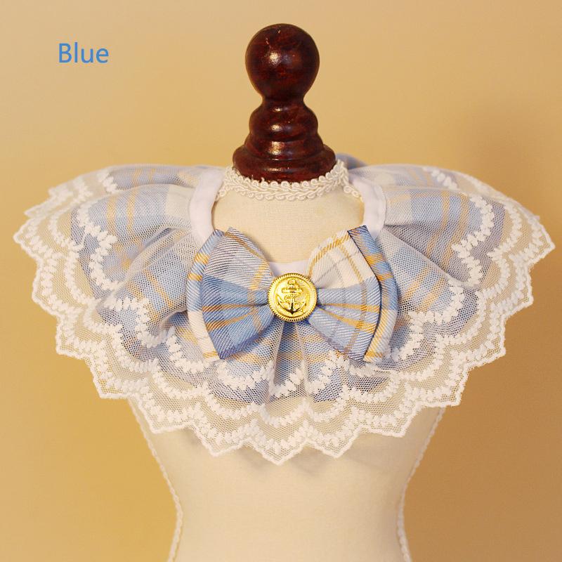 Christmas Pet Saliva Pocket Playful Cute Delicate Lace Bow Cat Collar Head Cover Cat Circle Small Dog Scarf