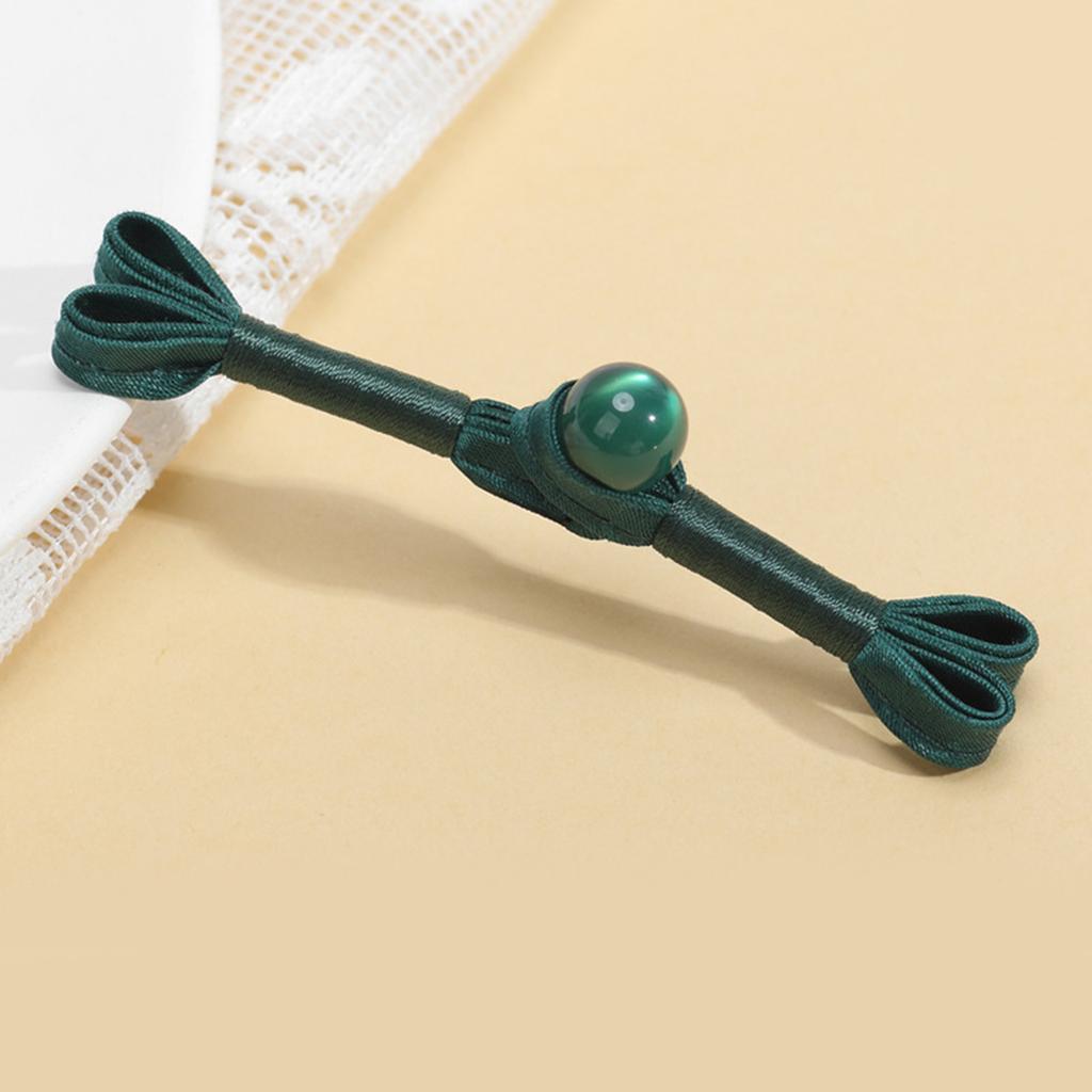 10pcs Handmade Chinese Frog Buttons Traditional Bead Embellished Fasteners Ethnic Clothing Accessories