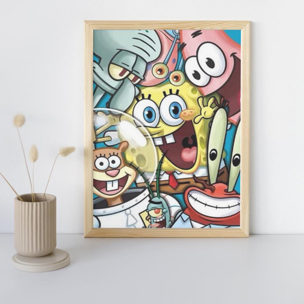 Pittura Per Numeri Quadri Da Dipingere Spongebob E Amici 40X50 Cm