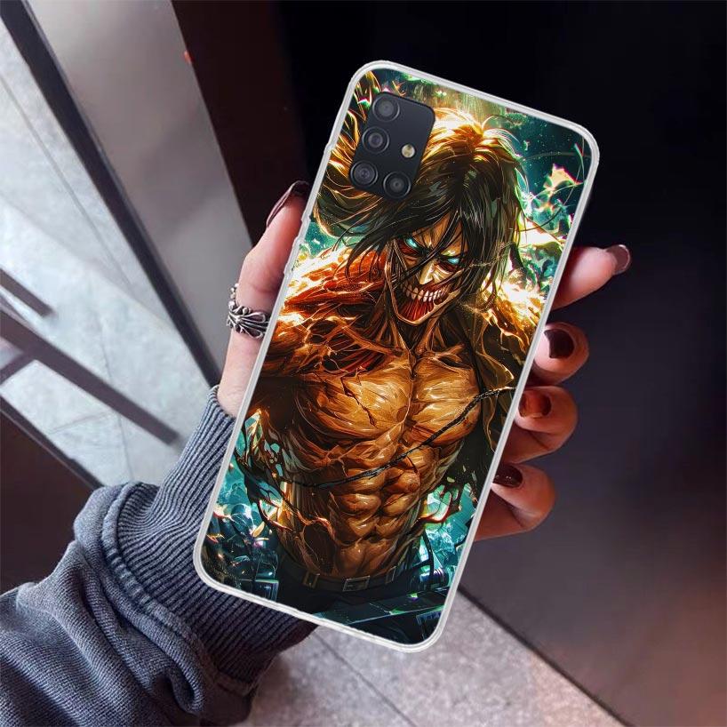 

A-Attack on T-Titan Eren Yeager Phone Case For Samsung Galaxy A12 A52S A42 A32 A22 A51 A50 Note 20 Ultra 10 S10 Plus A71 A70 A31 Samsung A02S