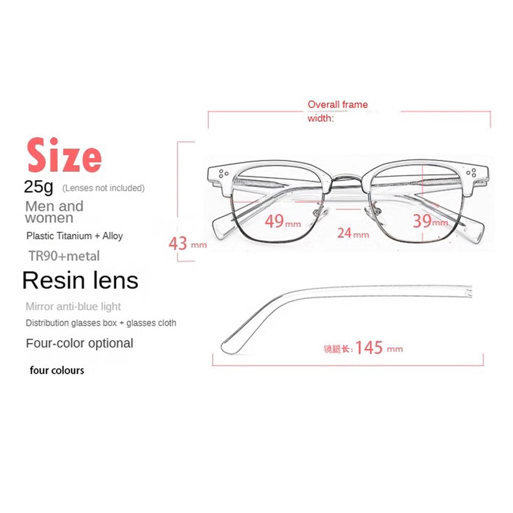 1 Pack Square Glasses Men's Retro Anti-Blue Light Computer Glasses Reading and Gaming Glasses Travel Fashion Women's Glasses
