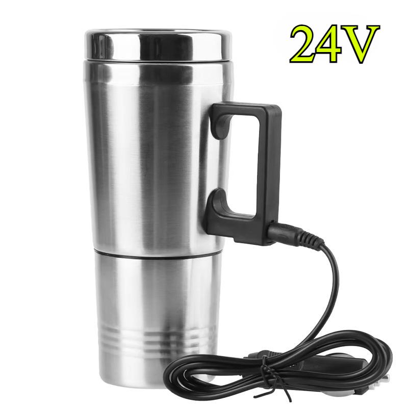 12V 24V DC Car Cup 300ml Electric Heating Cooling Kettle Safe Removable USB Travel Mug with Temperature Control