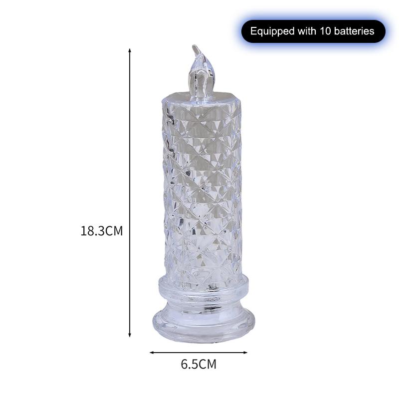 Led Candle Light Rose Pattern Projection Simulation Flameless Candle Lamp For Home Birthday Wedding Party Decoration