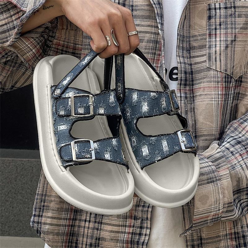 

2025 new outer sandals casual and comfortable one-pedal slippers beach shoes 371235-J 44 білий