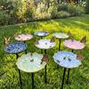 Blumenförmiger Keramik-Bienenfutterspender Florale Skulptur Vogeltränke Schale Tier-Trinkbecher Terrasse