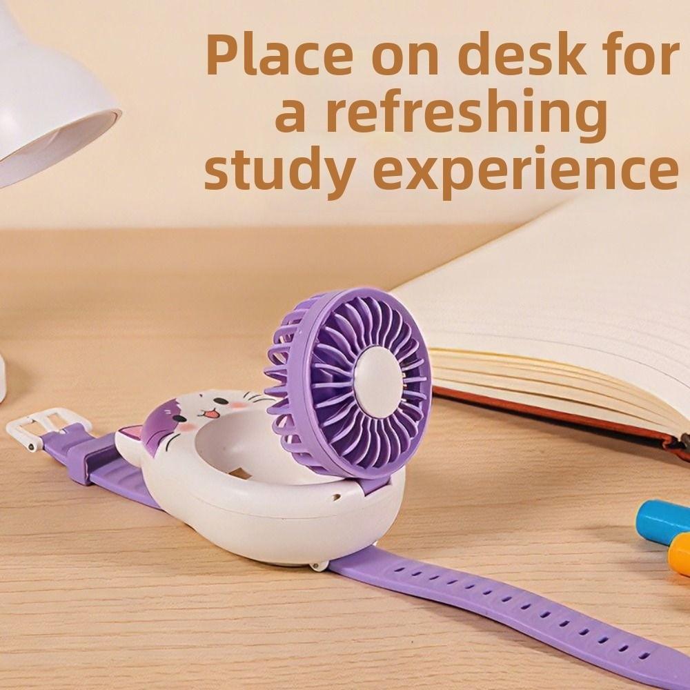 Quiet Operation Wearable Wrist Fan Adjustable Strap Portable Mini Fan Outdoor Activity