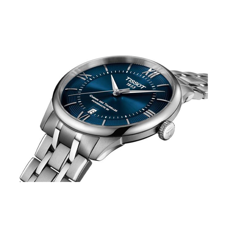 Tissot Automatik-Mechanikwerk 50 Meter Wasserdichtigkeit Herrenuhren Uhr 39mm Blaues Zifferblatt T139.807.11.048.00