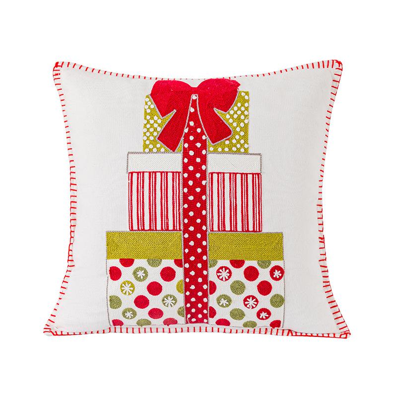 45X45Cm Christmas Snowflake Pillow Cover Embroidery Cushion Cover Christmas Party Decor Home Decorative Pillowcase