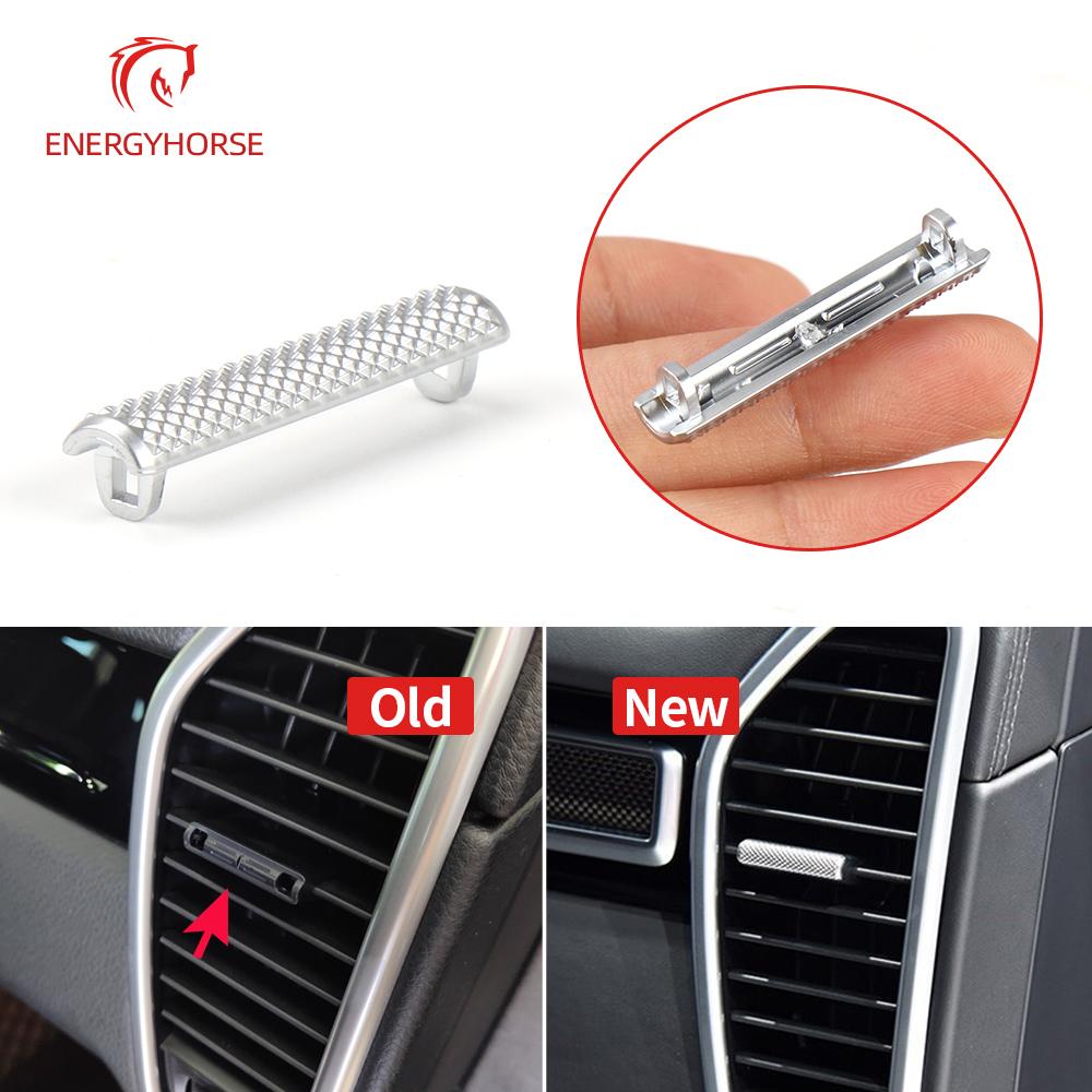 For Porsche Cayenee 17-21 Chromeplate Air conditioning Vent Toggle Piece Outlet Card Pad Clip Wind Direction Adjustment