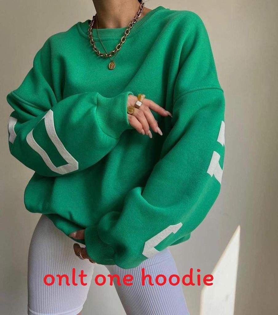 Casual Fashion Letter Print Thick Pullover Sweatshirt For Women Winter 2022