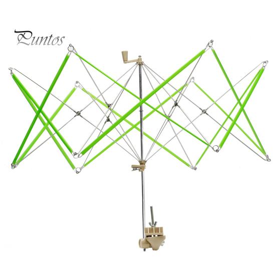 Yarn Swift Foldable Metal Yarn Winder Portable Umbrella Yarn Ball Swift Skein Holder with Table Clamp for Knitting Crochet Supplies