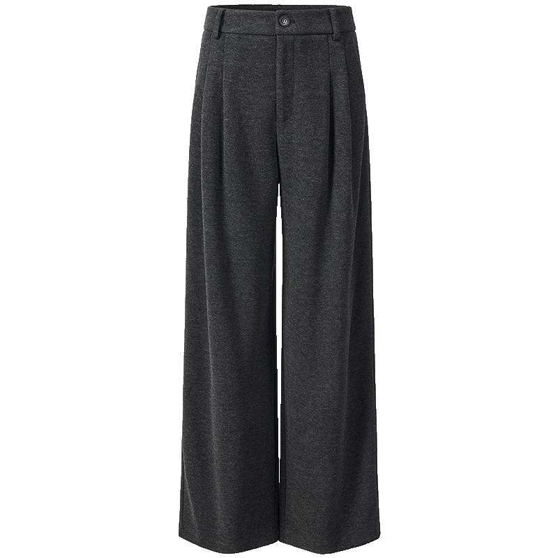 GIOVANNI VALENTINO Women's Brushed Wide-Leg Straight Trousers