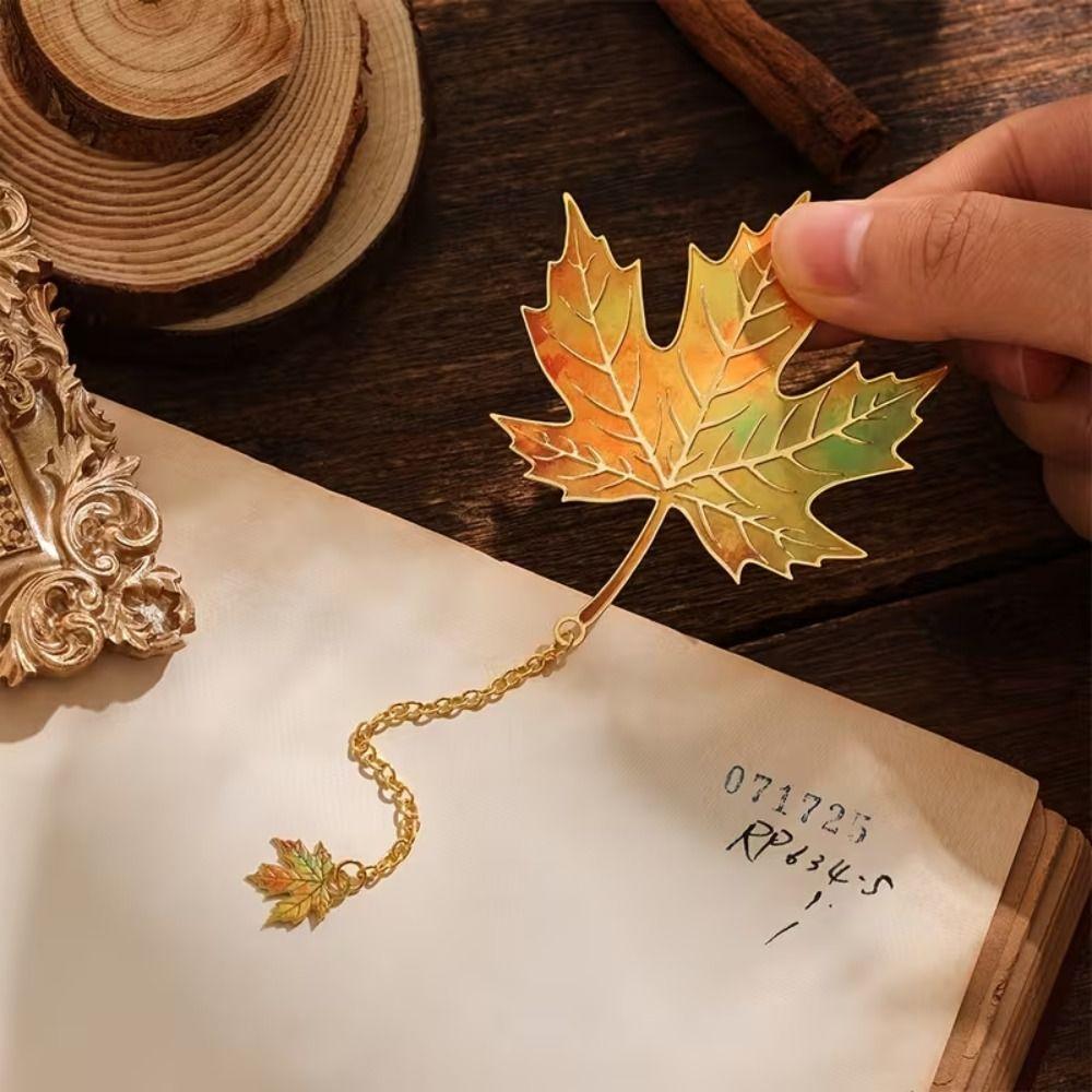 Stationery Leaf Shape Bookmark Creative Decorative Bookmark Gifts for Book Lovers