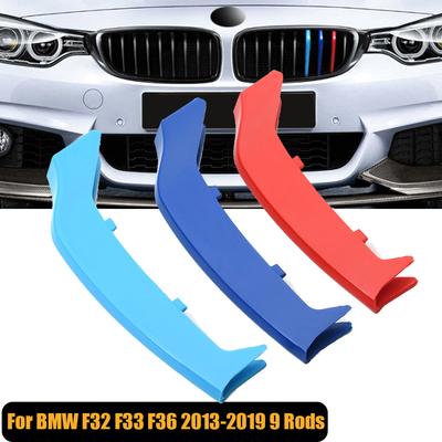 Insert de calandre centrale avant, grilles de course, garniture de clip, couvercle à 9 tiges pour BMW Série 4 F36 F33 F32 M Sport 2013- Voiture