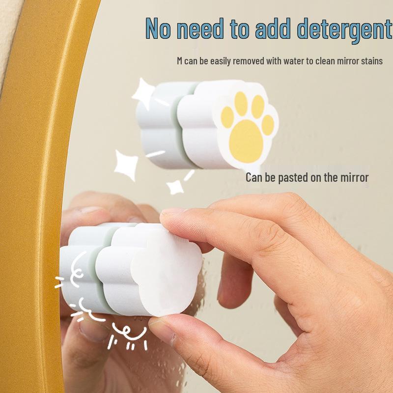 Creative Cat Paw Sponge for Magic Cleaning - Perfect for Kitchen, Faucet, Bathtub, and Washbasin with Abrasive Particles.