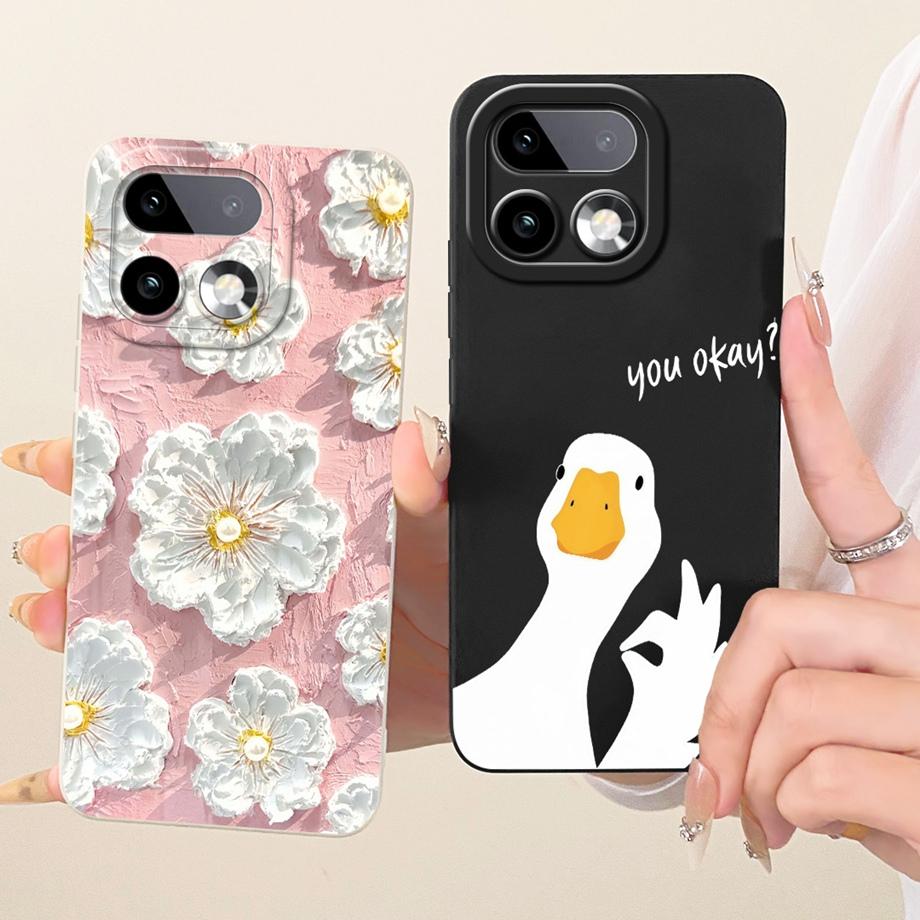Cute Cartoon Black Cat Dragon Soft Silicone Case For Realme 16 Pro Pro+ Realme16 Back Cover Shockproof Shell Anti-scratch Bumper