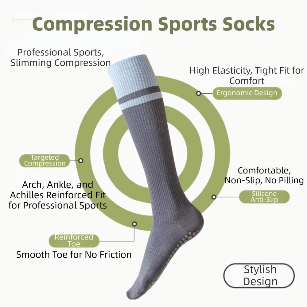 Professional Anti-slip Yoga Socks Deodorizing Grip Sport Stockings Compression Fit Silicone Training Socks Pilates Training