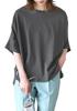 Dolman Cotton Tops Cut and Sew Short Sleeve Spring Summer Spring Summer Loose Stylish Thin Plain 2XL XXL 3L 2XL Size XXL Size 3L Size Cut and Sew Cut