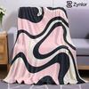 Pink Cream Swirl Cartoon Anime Print Flannel Blanket Soft Warm Throw for Kids Bedroom Sofa Bed Christmas Office Car