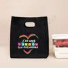 Beste Nanny der Welt Aufdruck Lunchtasche Tragbar Isoliert Canvas Kühltasche Bento Tasche Thermisch Lebensmittelaufbewahrungstaschen Geschenk für Nounou