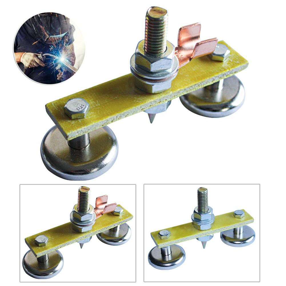 1PCS 110x35x65mm Double Welding Ground Clamp Sheet Metal Repair Machine Ground Wire Clip For Metal Poles Welding Repairing