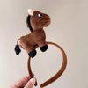 Hair Hoop Comfortable Fit Soft Plush Headband Year of Horse 2026 Cartoon Design Headband Shoots Cosplay Accessories