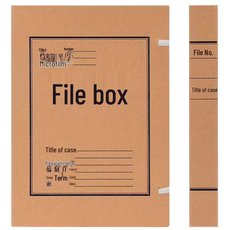 Deli A4 Kraft Paper Archive File Boxes (10-Pack)