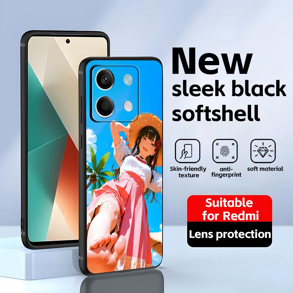 Chained Soldier Phone Case For Redmi Note 14 13 12 11 Pro Plus S 5G 14C A3 Soft Black Phone Cover