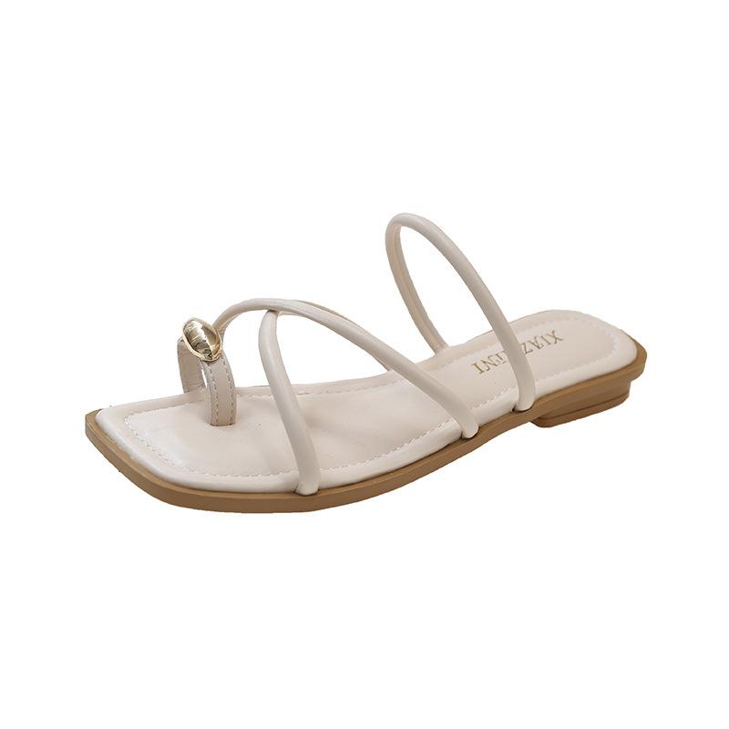 

Женские сандалии, женские элегантные летние шлепанцы на квадратном каблуке, кожаные женские шлепанцы с перекрестной завязкой, модные женские сандалии 2024 года 35