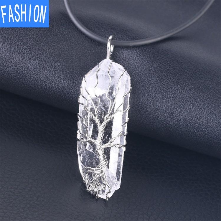 Necklaces Women'S White Crystal Necklaces European And American Fashion Hot Amorphous Accessories Crystal Pendant Size Random