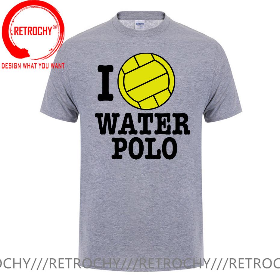 Funny Unisex T Shirts Unisex Novelty Tshirt I Love Waterpolo Cool T Shirt Unisex Cotton Tshirt Summer Brand TShirt Euro Size Tee Shirt