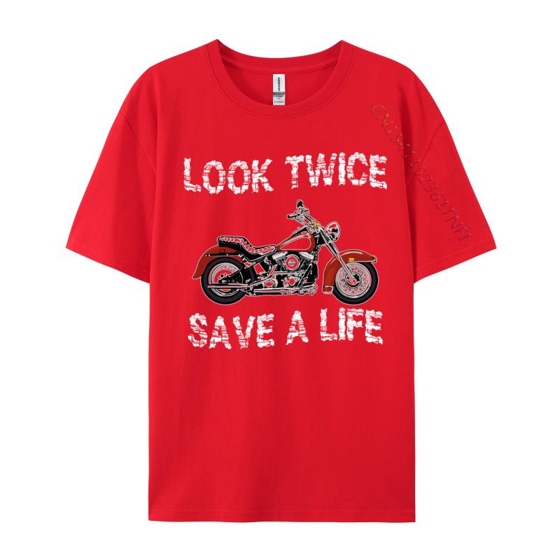 Look Twice Save A Life Motorcycle Bike Safety Fitted Limited Edition 1974 Tshirts Autumn Tees For Unisex TeeShirts Fitness Tight