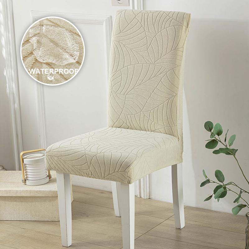 1/2/4/6 Stück Blätter Jacquard Stuhlbezug Spritzwassergeschützt Elastisch Esszimmerstuhlbezüge Küchen-Wohnzimmer-Stuhlschutz Überwürfe
