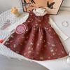 New Arrival: Thick Warm Chinese Style Sleeveless Winter Dress for Girls - Puffy Skirt