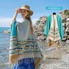 New Colorful Ethnic Style Shawl for Women, Tassels Fringe Thick Warm Cape for Travel Outdoor Outfit Accessory